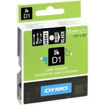 Páska Dymo Pocket 45021, 12 mm x 7 m, bílá/černá