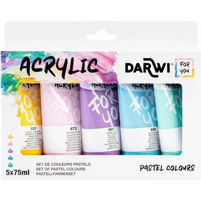 Darwi Dfy Комплект акрилни бои 5 x 75 ml (DF5150005K02C)