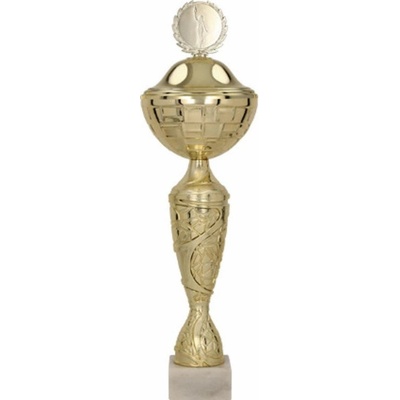 Kovový pohár s poklicí Zlatý 29 cm 10 cm