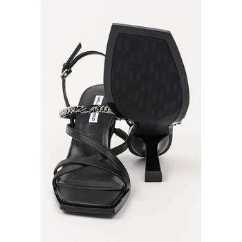 Karl Lagerfeld Кожени сандали Karl Lagerfeld KARMEL в черно с тънък ток KL33625 (KL33625.000)