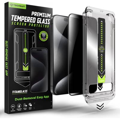 Techsuit Протектор за iPhone 15 Plus / iPhone 16 Plus - TitanGlass FullCover - Privacy