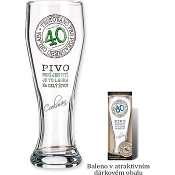 Nekupto Dárky s humorem Pivní sklenice humorné Výročí 40 0,6 l