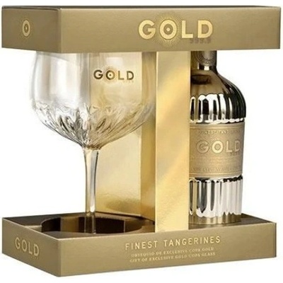 Gold 999.9 glass set small batch Frech gin 40% 0,7 l (dárkové balení 1 sklenice)