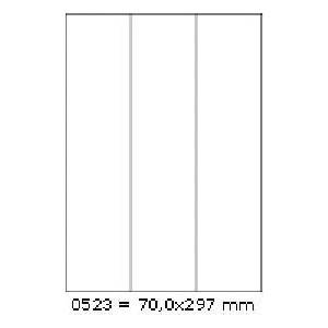 CDRmarket Самозалепващи етикети 70 x 297 mm, 3 етикета, A4, 100 листа (P6009)