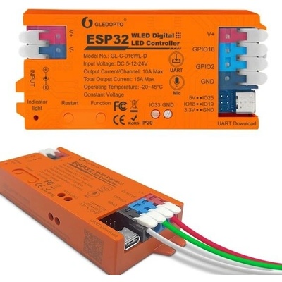 Gledopto ESP32 WLED digitální LED ovladač