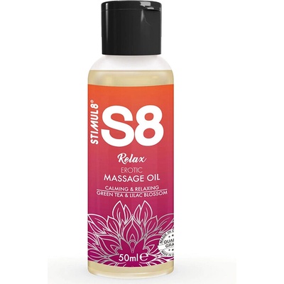 Stimul8 Масажно олио stimul8 - s8 relax erotic massage oil green tea 50 ml