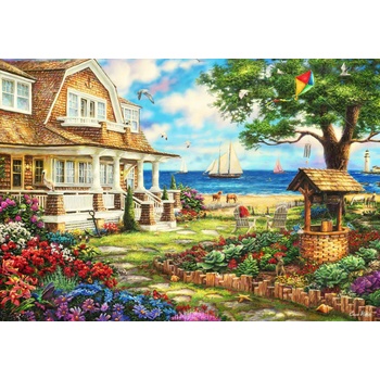 Grafika - Puzzle Pinson: Sea Garden Cottage - 1 000 piese