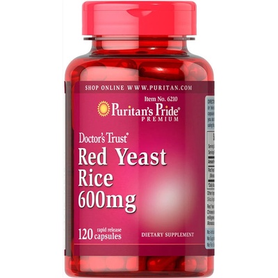 Puritan's Pride Red Yeast Rice 600 mg 120 kapslí