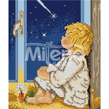 Milena Style Падаща звезда - гоблен със схема конци dmc 1: 4