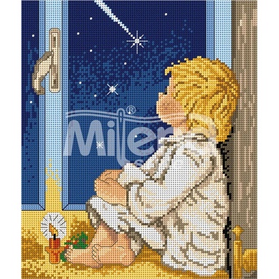 Milena Style Падаща звезда - гоблен със схема конци dmc 1: 4
