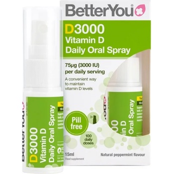 BetterYou D3000 Орален спрей, 15 ml, 100 дневни дози, Better You
