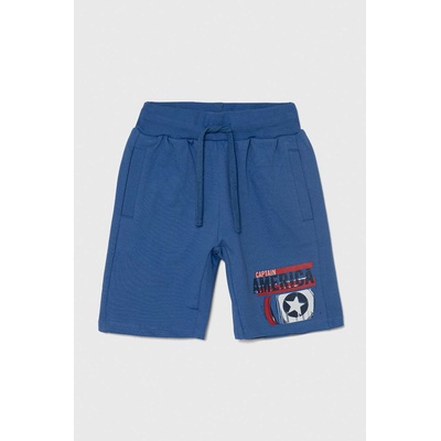 Zippy Детски памучен къс панталон zippy x Marvel в синьо с регулируема талия (3105941801)