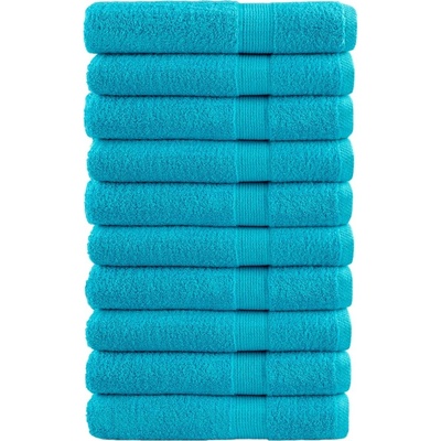 vidaXL Premium ručníky SOLUND 10 ks tyrkysové 100 x 200 cm