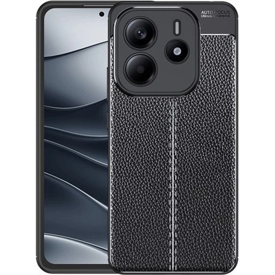Xiaomi Redmi Note 14 5G Удароустойчив Litchi Skin Калъф и Протектор