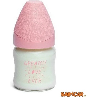 Suavinex meaningful life skleněná láhev růžová 110ml