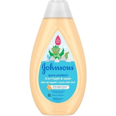 Johnson's Kids Pure Protect 2-in-1 Bath & Wash защитен душ-гел 500 ml