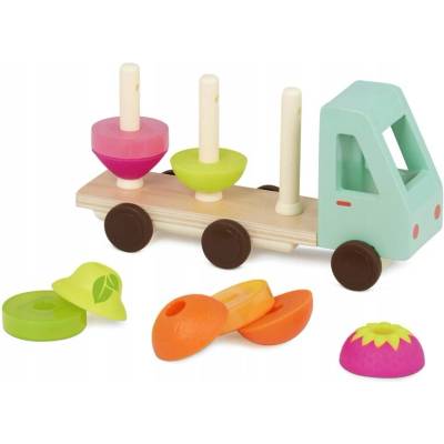 B-Toys Nákladiak drevený Stack & Roll Fruit Truck