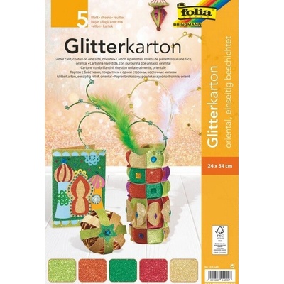 Glitrový papír Oriental 5 ks, 24x34 cm