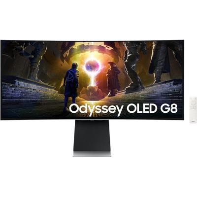 Odyssey G85SD, 34" OLED, 175 Hz, 21: 9 Ultra WQHD (3440x1440), FreeSync Premium Pro, DisplayHDR True Black 400, 1800R Curved Извит геймърски монитор (LS34DG850SUXDU)