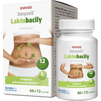 Imunit Swiss Laktobacily Imunit 60+12 kapsúl