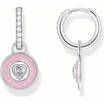 Thomas Sabo náušnice Pink heart CR723-691-9