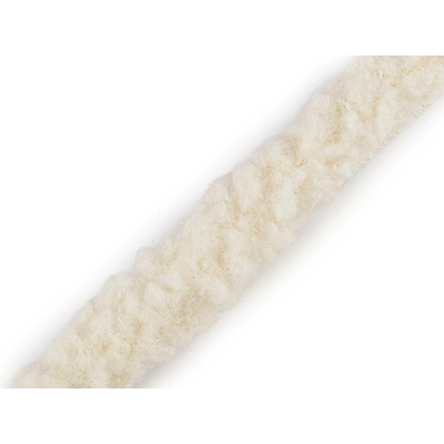 Všívací lemovka / lampas imitace beránka kulatý šíře 3,5 cm Varianta: 8 krémová nejsvět., Balení: 1 m 57754/147167/281297