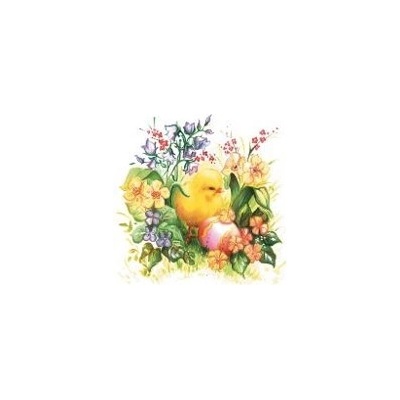 Daisy ubrousky velikonoční 3V 33x33 cm 20 ks Chicken with Pink Egg