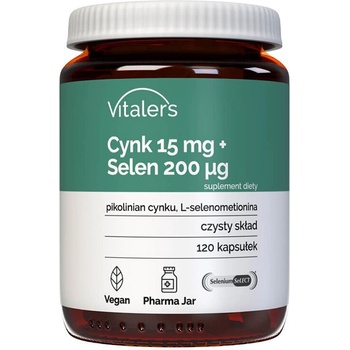 Vitalers Цинк (пиколинат) + селен (L-селенометионин) 120 капсули | Vitalers (406156 (VIT-0615) VIT)