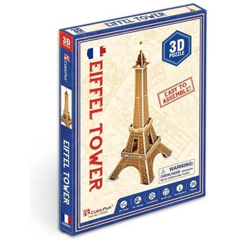CubicFun 3D пъзел CubicFun от 20 части - Айфеловата кула (S3006h)