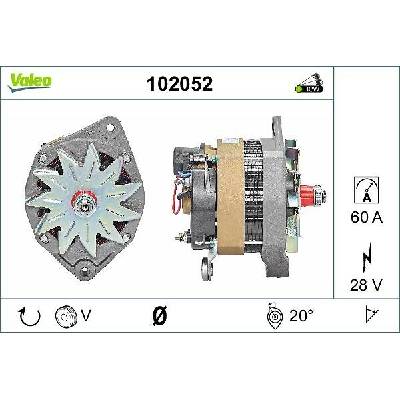 VALEO generátor NEW ORIGINAL PART 102052