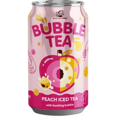Madam Hong Peach popping boba - bubble tea 320 ml