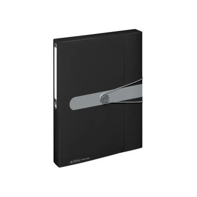 Plastový box s gumičkou Herlitz Easy Orga A4 PP čierny