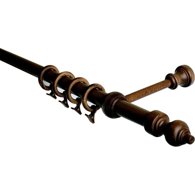 HEBR Garnýž dřevěná ořech 320 cm