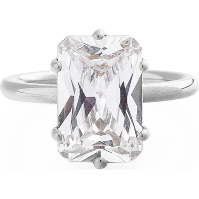 Franco Bene Promise ring s obdelníkovým zirkonem stříbrný 2961