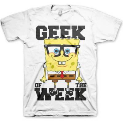 HYBRIS мъжка тениска SpongeBob Squarepants- Geek Of The Week - White - HYBRIS - NIC-1-SB004-H49-10-WH