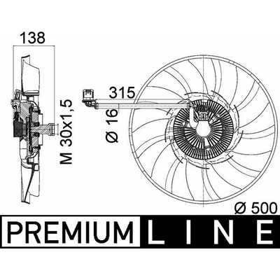 Ventilátor chladenia motora MAHLE ORIGINAL CFF 471 000P (CFF471000P)
