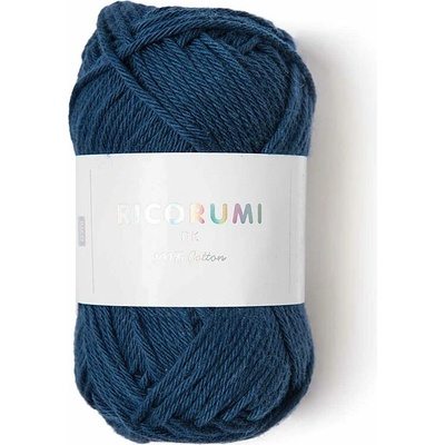 Rico Design Bavlnená háčkovacia priadza Ricorumi dk odtieň 035 půlnoční modř - 1 ks