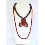 Dannyra Колие с естествена орхидея Белатум, ахат и турмалин Dannyra Jewels
