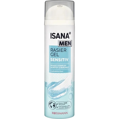 ISANA Men Gel na holení Sensitive 200 ml – Zboží Dáma