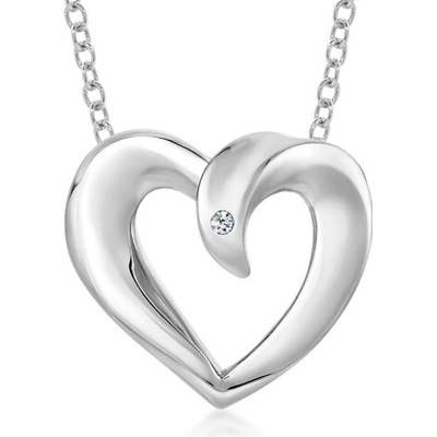 Sofia DIAMONDS stříbrný přívěsek srdce s diamantem H/I AUSCJJ1ZZ0P-B4