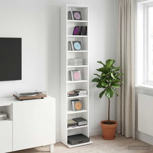 vidaXL Кабинет за CD Бяло 33 x 23, 5 x 175 см Инженерна дървесина (8012642)