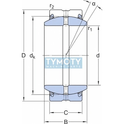 SKF GE 30 ES-2RS kloubové ložisko ocel/ocel