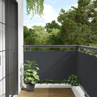 vidaXL Balkonová zástěna antracitová 600 x 90 cm PVC