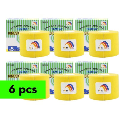TEMTEX tape Classic žlutá 5 cm x 5 m 6 ks