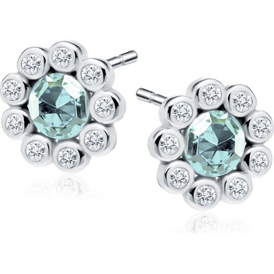 Lunica KVÍTEK stříbrné náušnic 0099