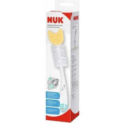 Nuk Четка за шише и биберон с гъбка 2 в 1 NUK - Mint (10256504)
