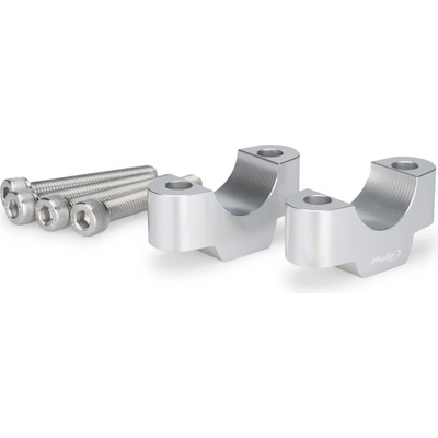 Zvýšení řidítek PUIG 22037P stříbrná height 20mm, d 29,2mm