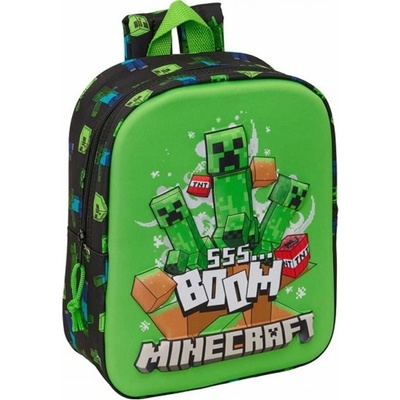 Safta · Detský 3D batôžtek pre predškolákov Minecraft – Creeper Boom