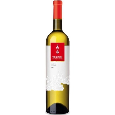 Vinařství Vašíček Sauvignon 2018 pozdní sběr polosuché 11,5% 0,75 l (holá láhev)