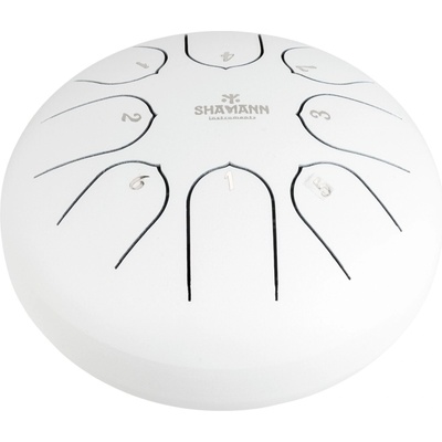 Shamann 6" 8 Notes C5 Major White Tongue Drum (LHG8-6WHITE)